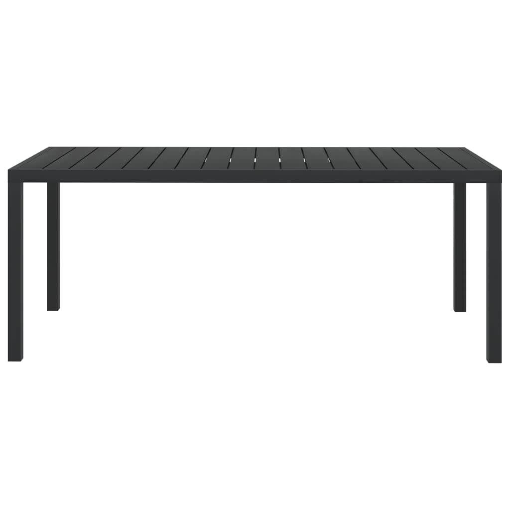 Set Pranzo da Giardino 9 pz con Cuscini in Polyrattan Nero | homemem39