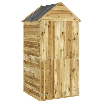 Ripostiglio Attrezzi Giardino con Porta 107x107x220 cm in Pino - homemem39
