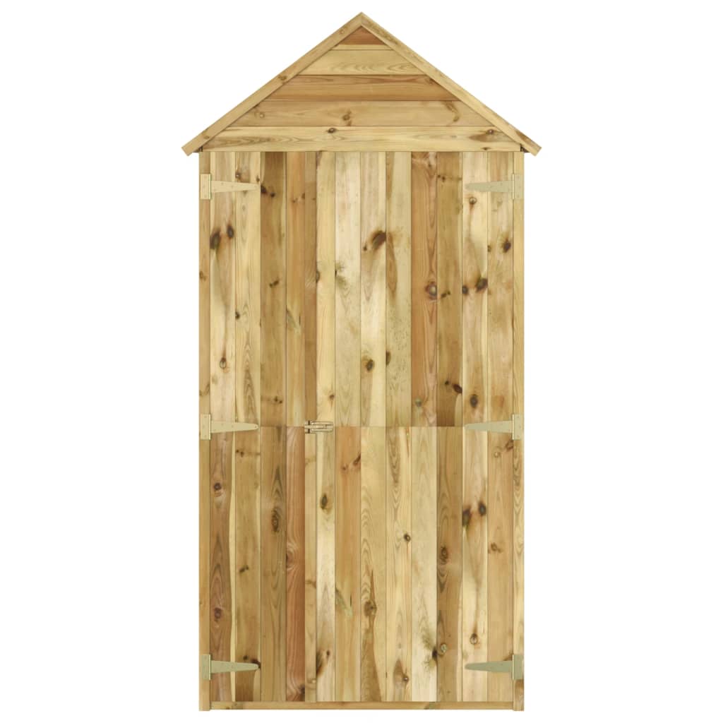 Ripostiglio Attrezzi Giardino con Porta 107x107x220 cm in Pino - homemem39