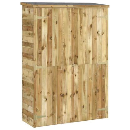 Capanno Giardino Attrezzi 123x45x171cm Pino Massello Impregnato - homemem39