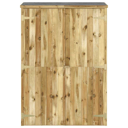 Capanno Giardino Attrezzi 123x45x171cm Pino Massello Impregnato - homemem39