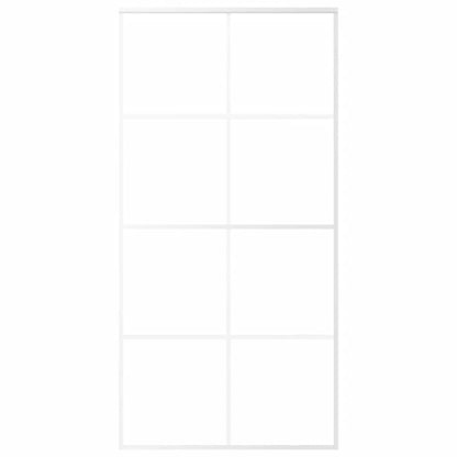 Porta Scorrevole in Vetro ESG e Alluminio 102,5x205 cm Bianca