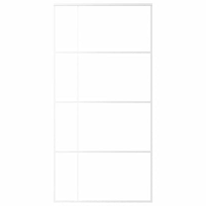 Porta Scorrevole in Vetro ESG e Alluminio 102,5x205 cm Bianca | homemem39