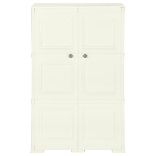 Armadietto in Plastica 79x43x125 cm Effetto Legno Vaniglia - homemem39