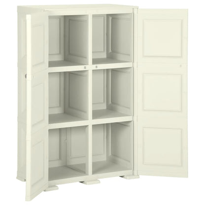 Armadietto in Plastica 79x43x125 cm Effetto Legno Vaniglia - homemem39
