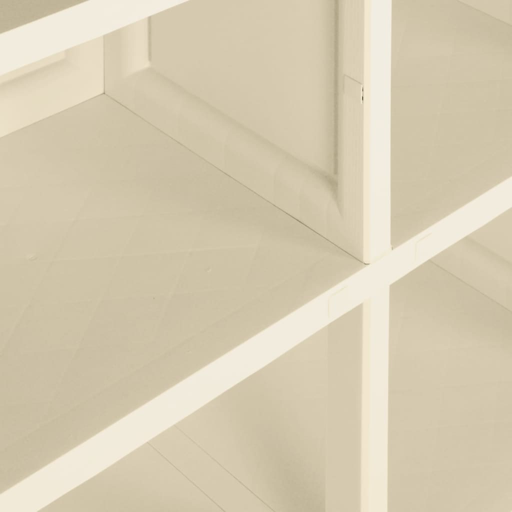 Armadietto in Plastica 79x43x125 cm Effetto Legno Bianco Angora | homemem39