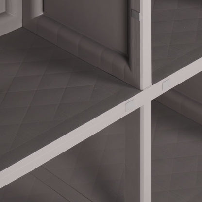 Armadietto in Plastica 79x43x125 cm Effetto Legno Grigio - homemem39