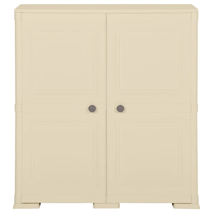 Armadietto in Plastica 79x43x85,5cm Effetto Legno Bianco Angora - homemem39