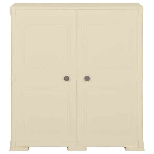 Armadietto in Plastica 79x43x85,5cm Effetto Legno Bianco Angora - homemem39