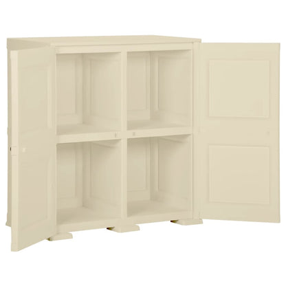 Armadietto in Plastica 79x43x85,5cm Effetto Legno Bianco Angora - homemem39
