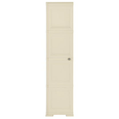 Armadietto in Plastica 40x43x164 cm Effetto Legno Bianco Angora - homemem39
