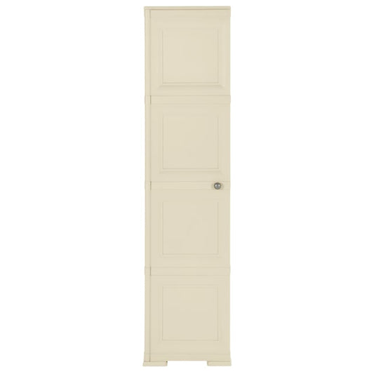 Armadietto in Plastica 40x43x164 cm Effetto Legno Bianco Angora - homemem39