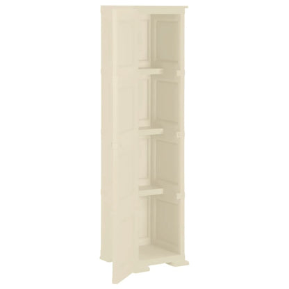 Armadietto in Plastica 40x43x164 cm Effetto Legno Bianco Angora - homemem39