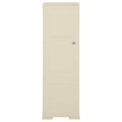 Armadietto in Plastica 40x43x125 cm Effetto Legno Bianco Angora - homemem39