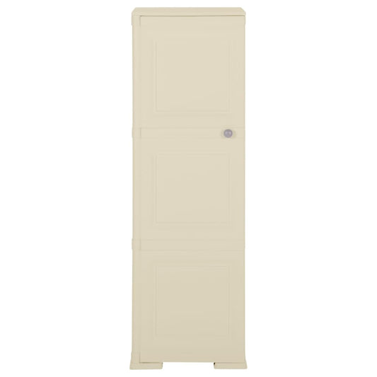 Armadietto in Plastica 40x43x125 cm Effetto Legno Bianco Angora - homemem39