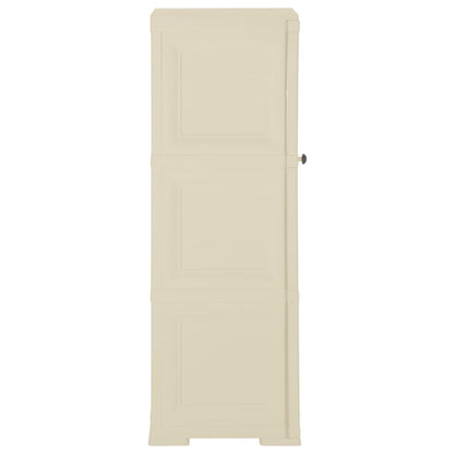 Armadietto in Plastica 40x43x125 cm Effetto Legno Bianco Angora - homemem39