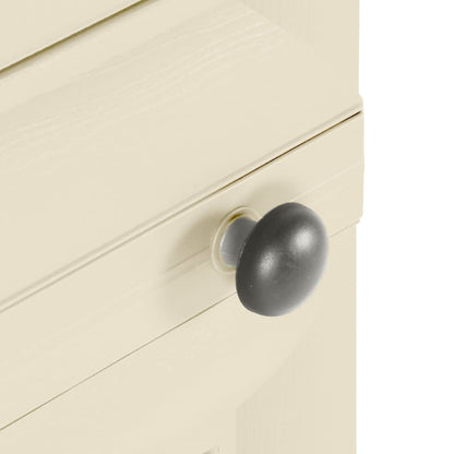 Armadietto in Plastica 40x43x125 cm Effetto Legno Bianco Angora - homemem39