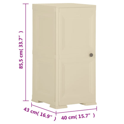 Armadietto in Plastica 40x43x85,5cm Effetto Legno Bianco Angora - homemem39