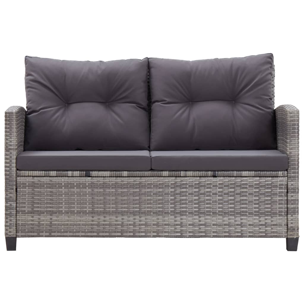 Set Pranzo da Giardino 3 pz Polyrattan e Legno Massello Acacia - homemem39