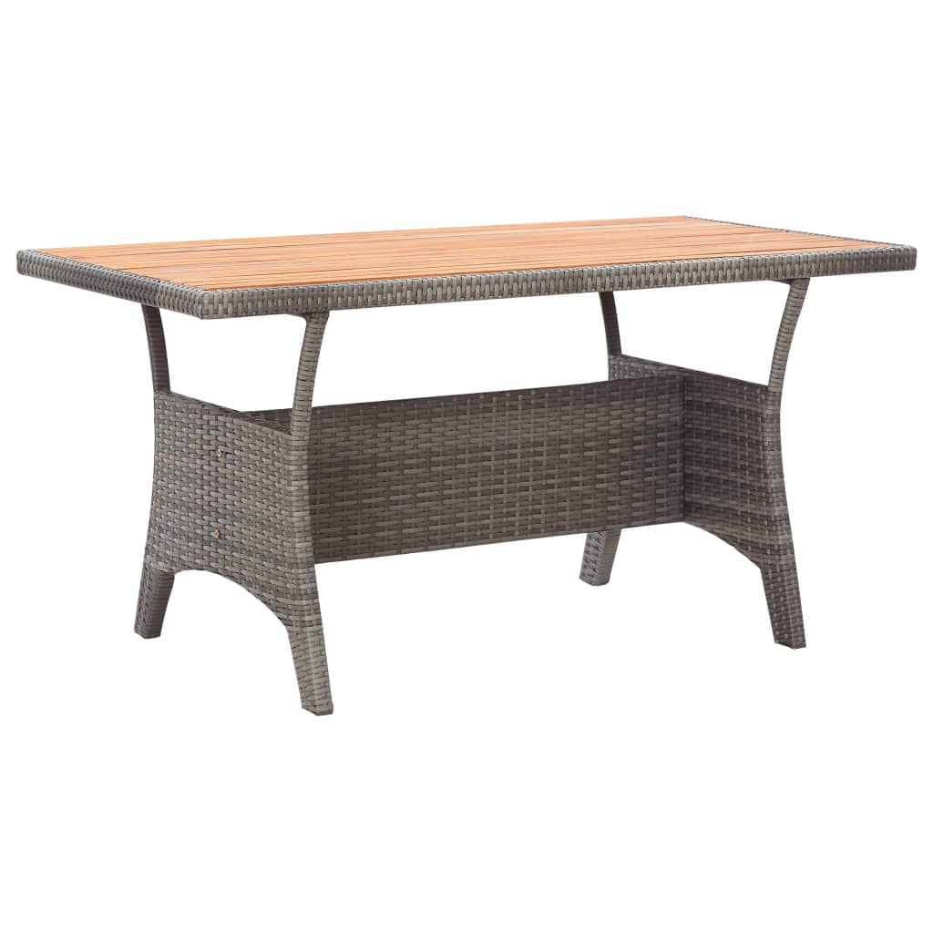 Set Pranzo da Giardino 3 pz Polyrattan e Legno Massello Acacia - homemem39