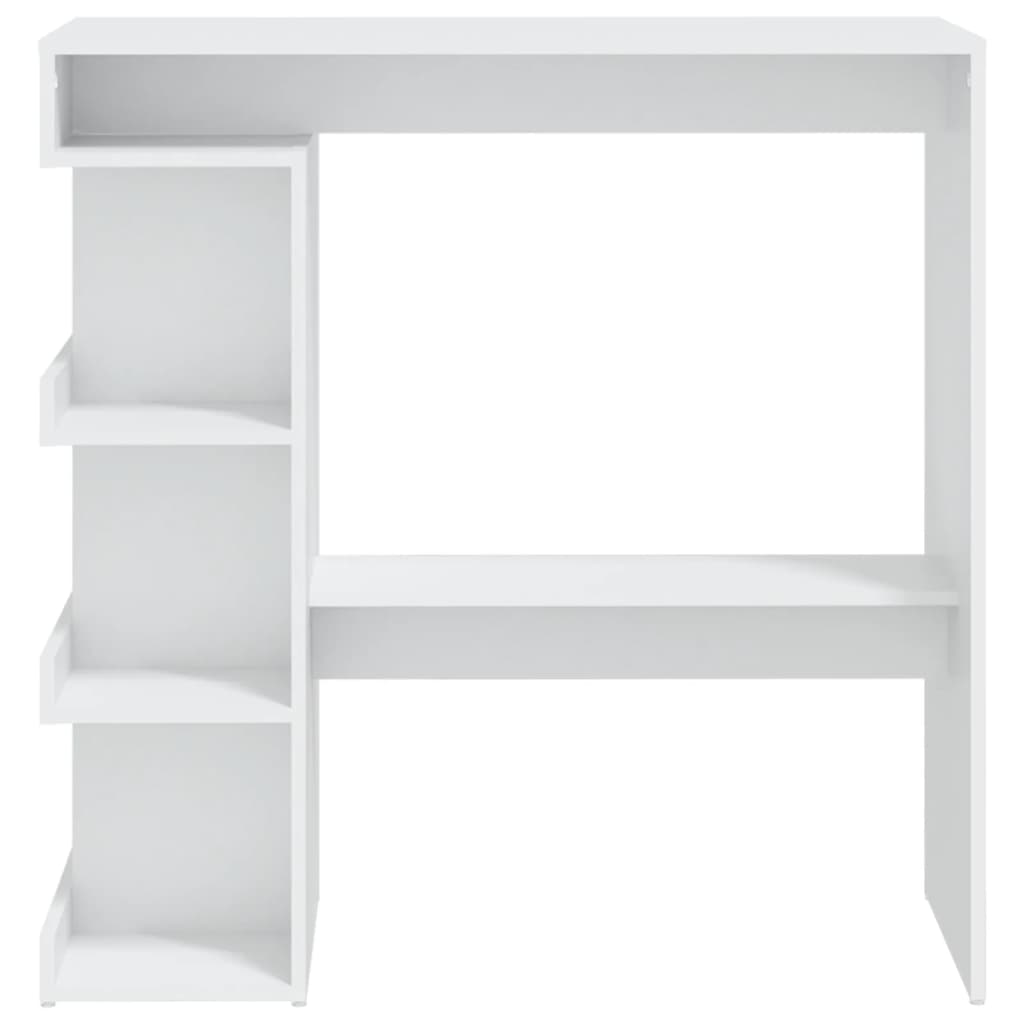 Tavolo da Bar con Ripiani Bianco 100x50x101,5 cm in Truciolato | homemem39