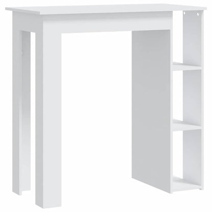 Tavolino da Bar con Ripiani Bianco 102x50x103,5cm in Truciolato | homemem39