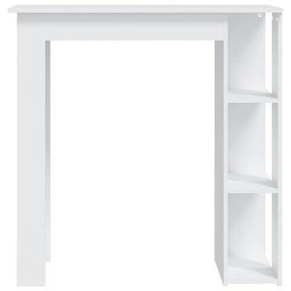 Tavolino da Bar con Ripiani Bianco 102x50x103,5cm in Truciolato | homemem39