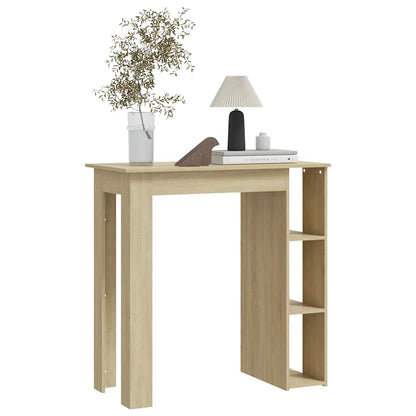Tavolino da Bar con Ripiani Sonoma 102x50x103,5cm in Truciolato | homemem39