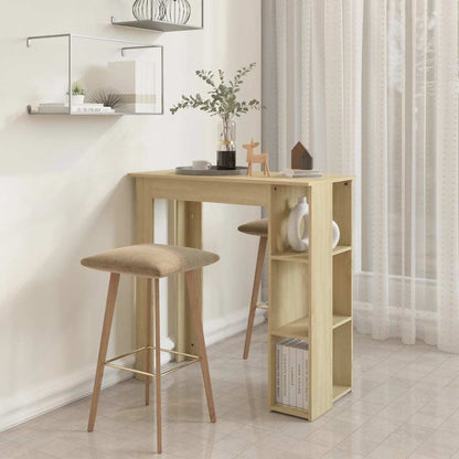 Tavolino da Bar con Ripiani Sonoma 102x50x103,5cm in Truciolato | homemem39