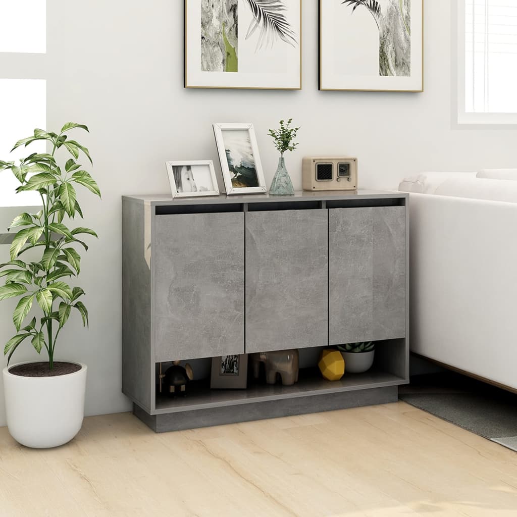 Credenza Grigio Cemento 97x31x75 cm in Truciolato - homemem39