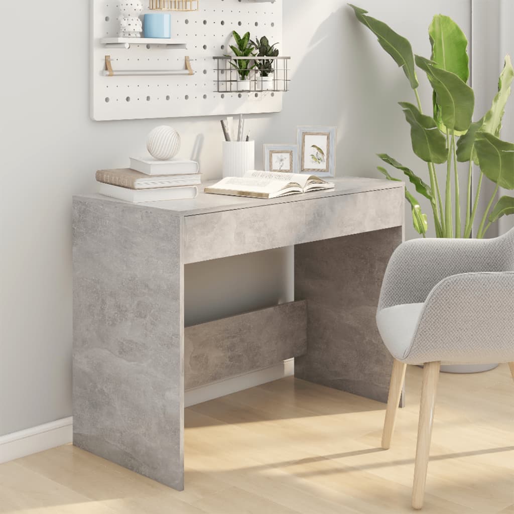 Scrivania Grigio Cemento 101x50x76,5 cm in Truciolato - homemem39