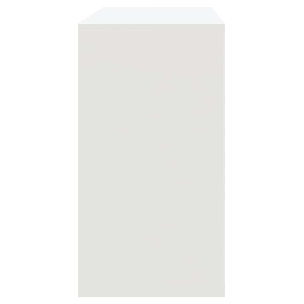 Tavolo Consolle Bianco 89x41x76,5 cm in Acciaio