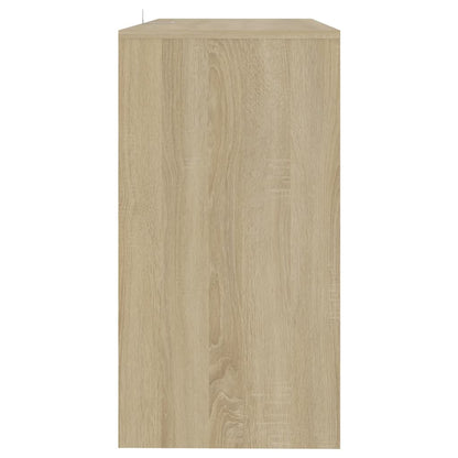 Tavolo Consolle Rovere Sonoma 89x41x76,5 cm in Acciaio