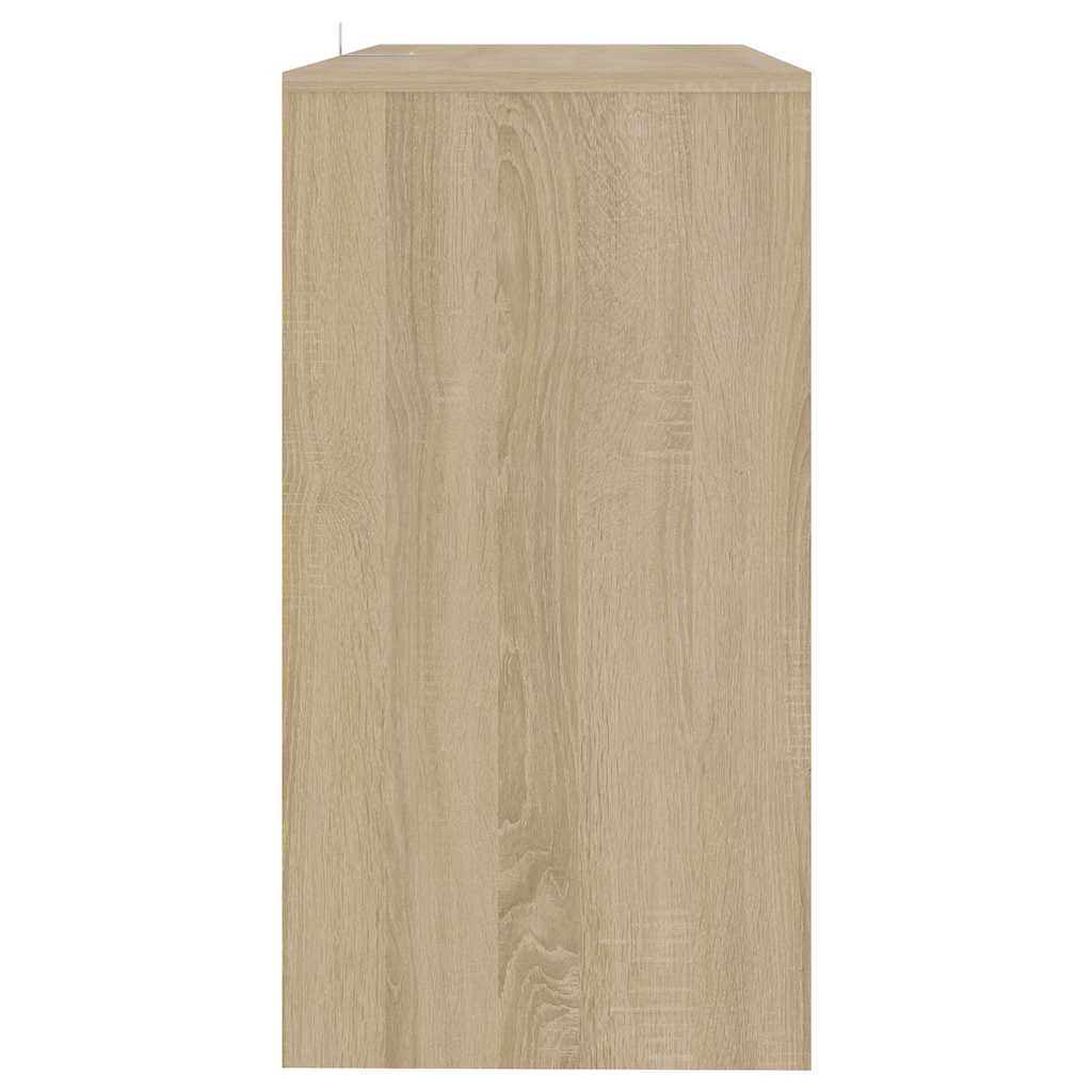 Tavolo Consolle Rovere Sonoma 89x41x76,5 cm in Acciaio
