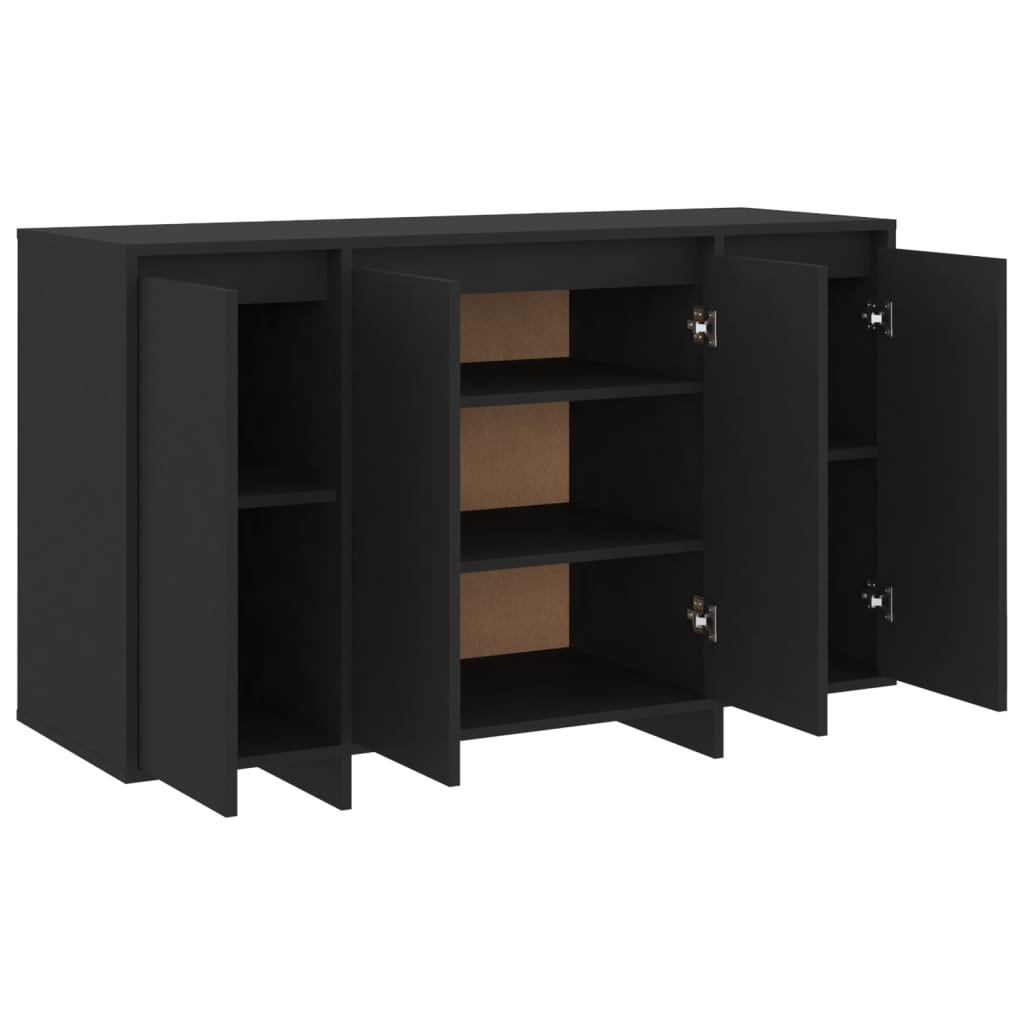 Credenza Nera 120x41x75 cm in Truciolato - homemem39