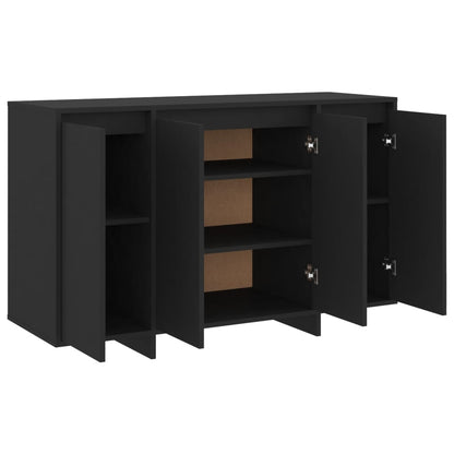 Credenza Nera 120x41x75 cm in Truciolato - homemem39