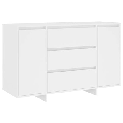 Credenza con 3 Cassetti Bianca 120x41x75 cm in Truciolato - homemem39