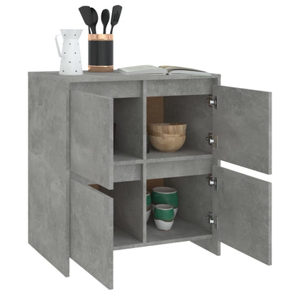 Credenza Grigio Cemento 70x41x75 cm in Truciolato - homemem39