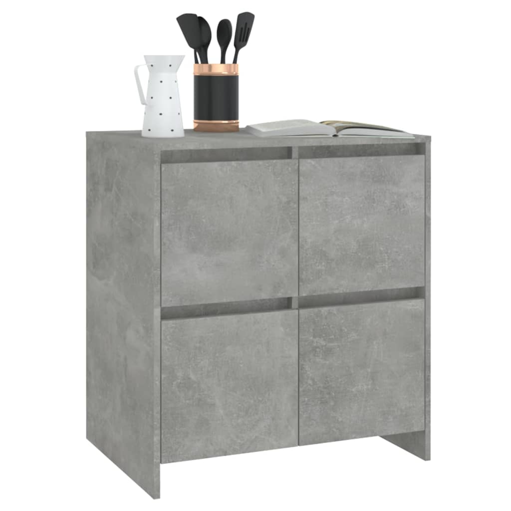 Credenza Grigio Cemento 70x41x75 cm in Truciolato - homemem39