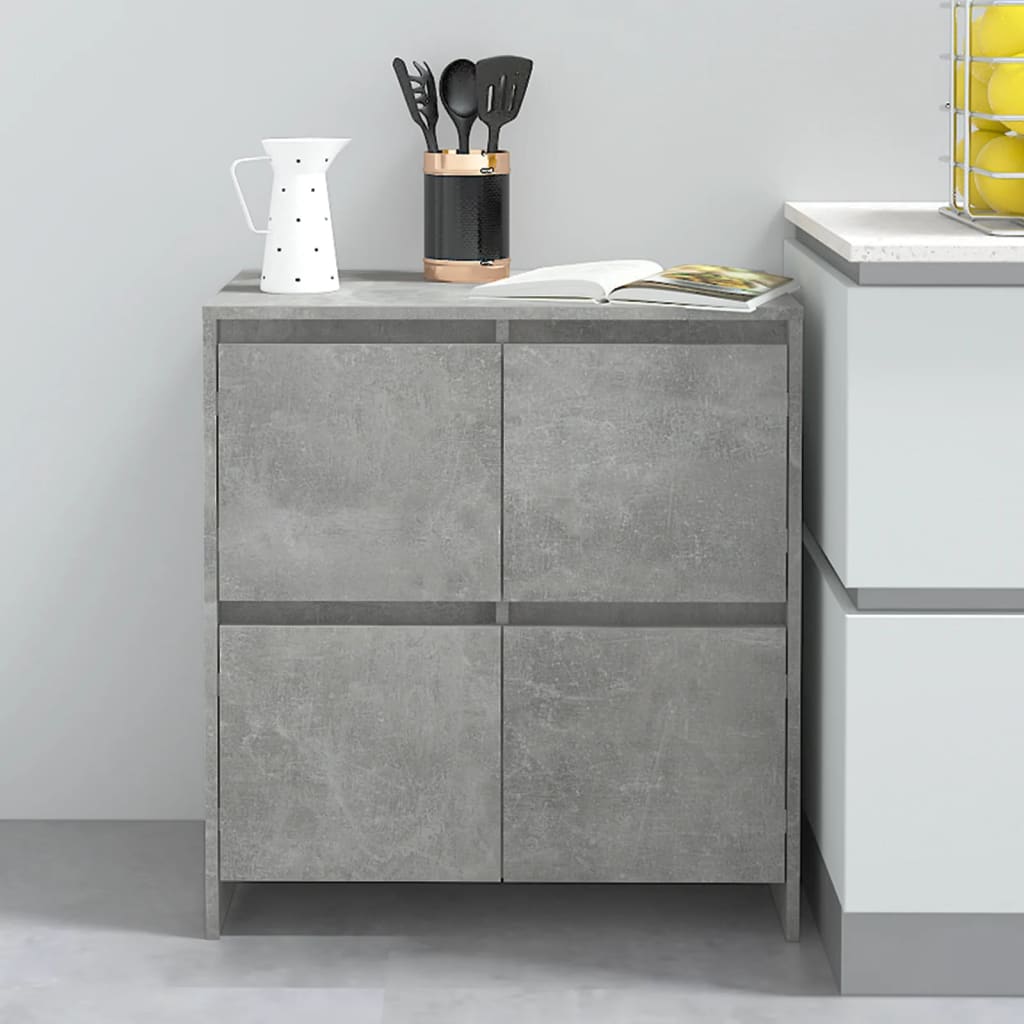 Credenza Grigio Cemento 70x41x75 cm in Truciolato - homemem39