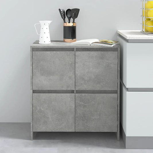 Credenza Grigio Cemento 70x41x75 cm in Truciolato - homemem39