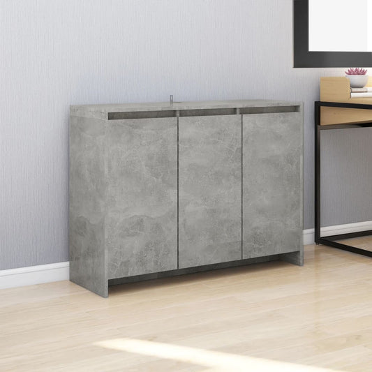 Credenza Grigio Cemento 102x33x75 cm in Truciolato - homemem39
