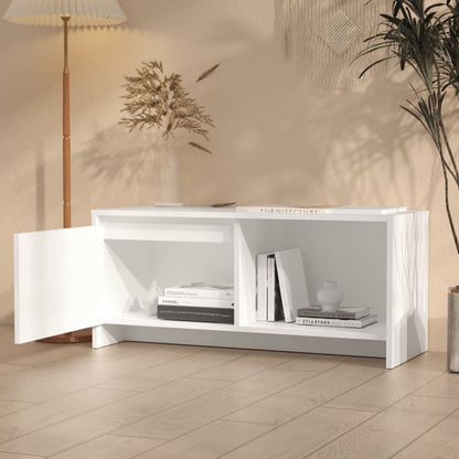 Mobile Porta TV Bianco 90x35x40 cm in Legno Multistrato - homemem39