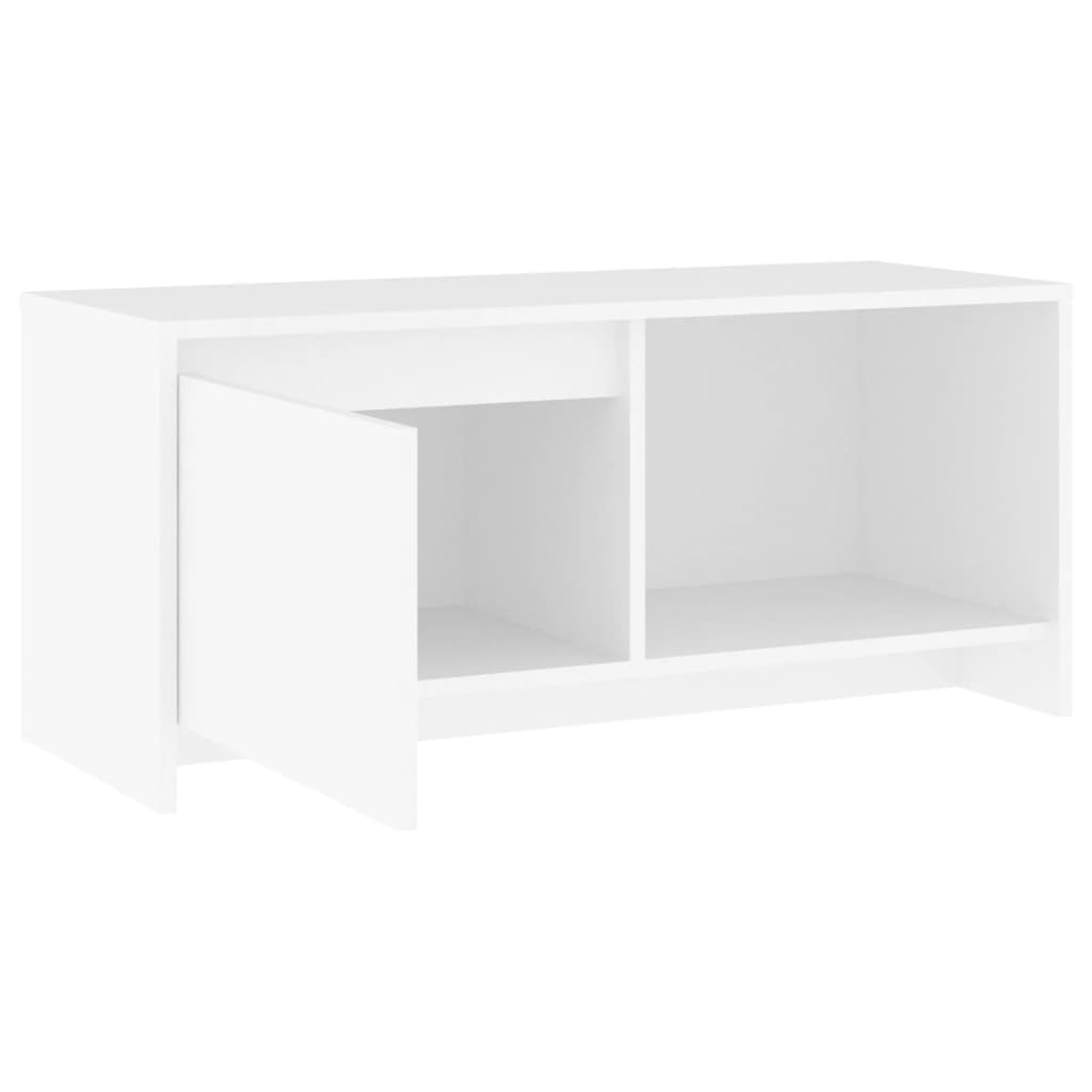 Mobile Porta TV Bianco 90x35x40 cm in Legno Multistrato - homemem39