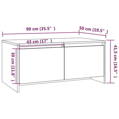 Tavolino da Salotto Rovere Sonoma 90x50x41,5 cm in Truciolato | homemem39