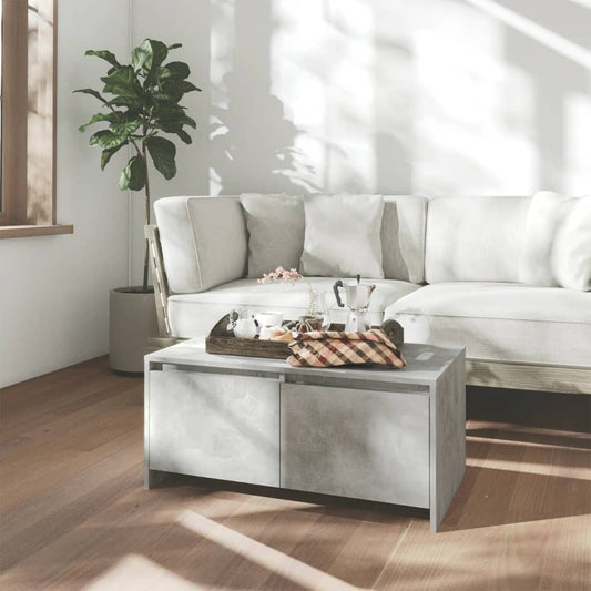 Tavolino da Salotto Grigio Cemento 90x50x41,5 cm in Truciolato | homemem39
