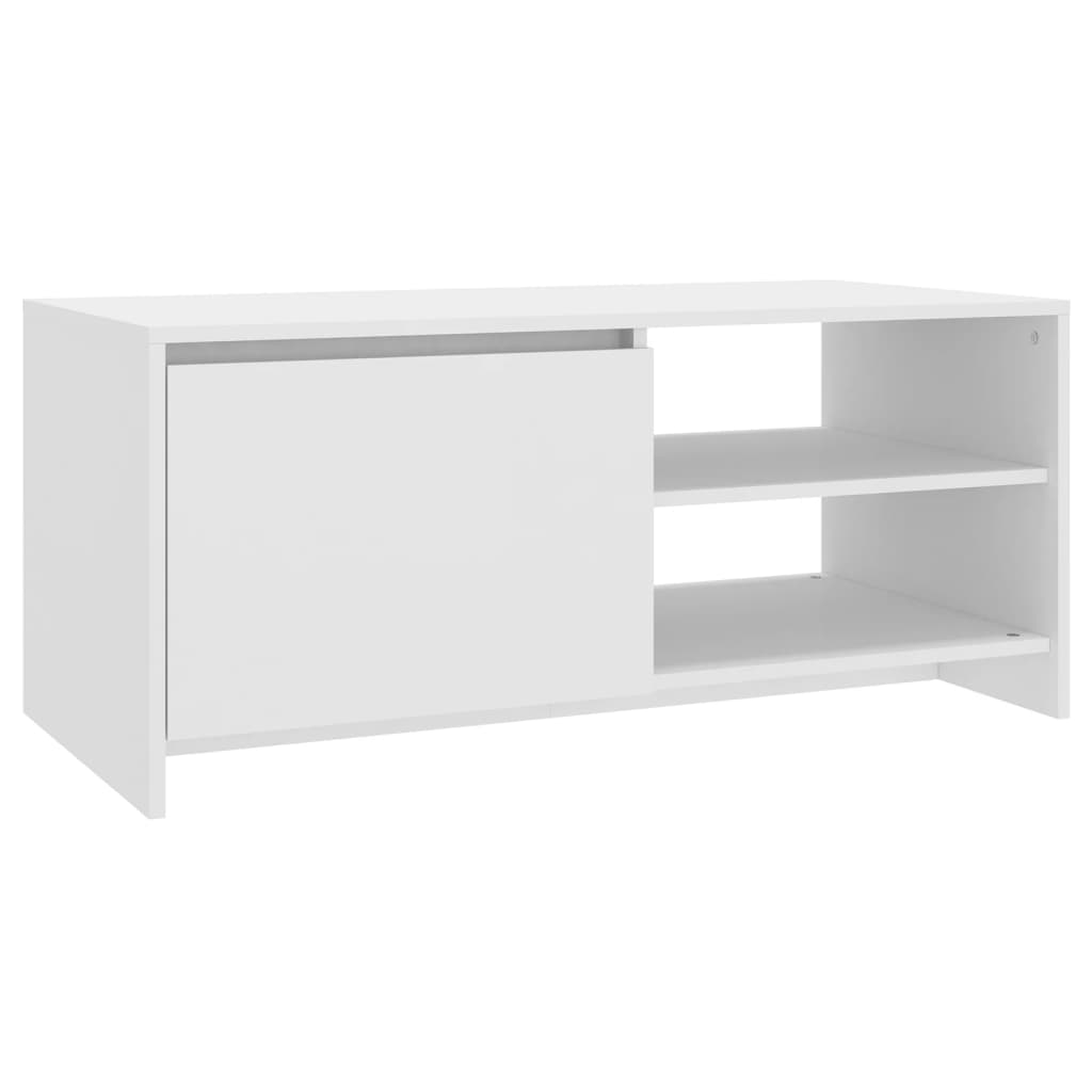 Tavolino da Salotto Bianco 102x50x45 cm Legno Multistrato | homemem39
