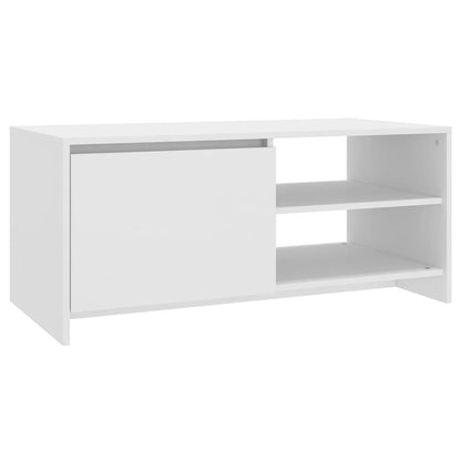 Tavolino da Salotto Bianco 102x50x45 cm Legno Multistrato | homemem39