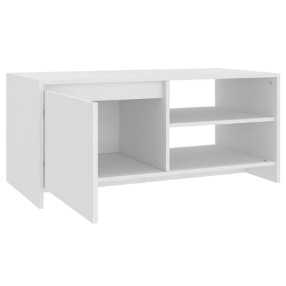 Tavolino da Salotto Bianco 102x50x45 cm Legno Multistrato | homemem39