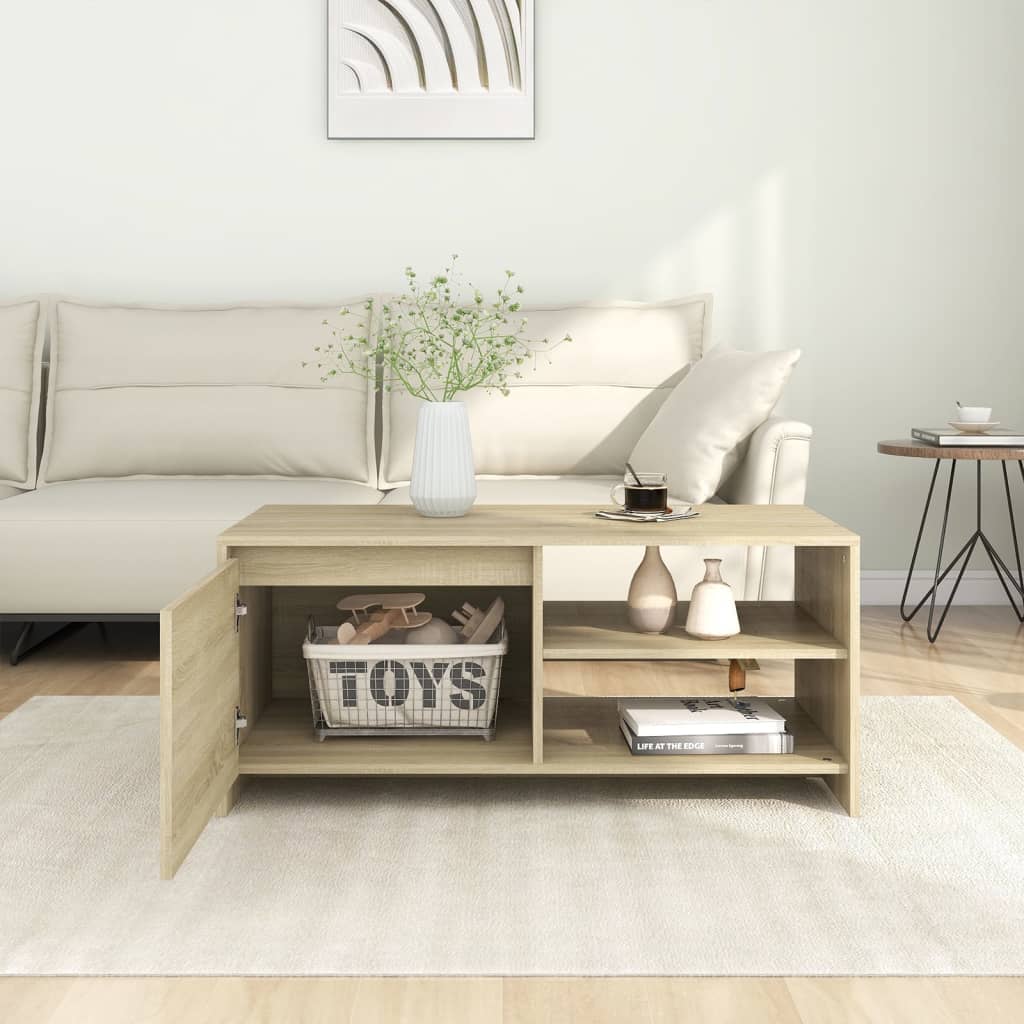 Tavolino da Salotto Rovere Sonoma 102x50x45cm Legno Multistrato | homemem39